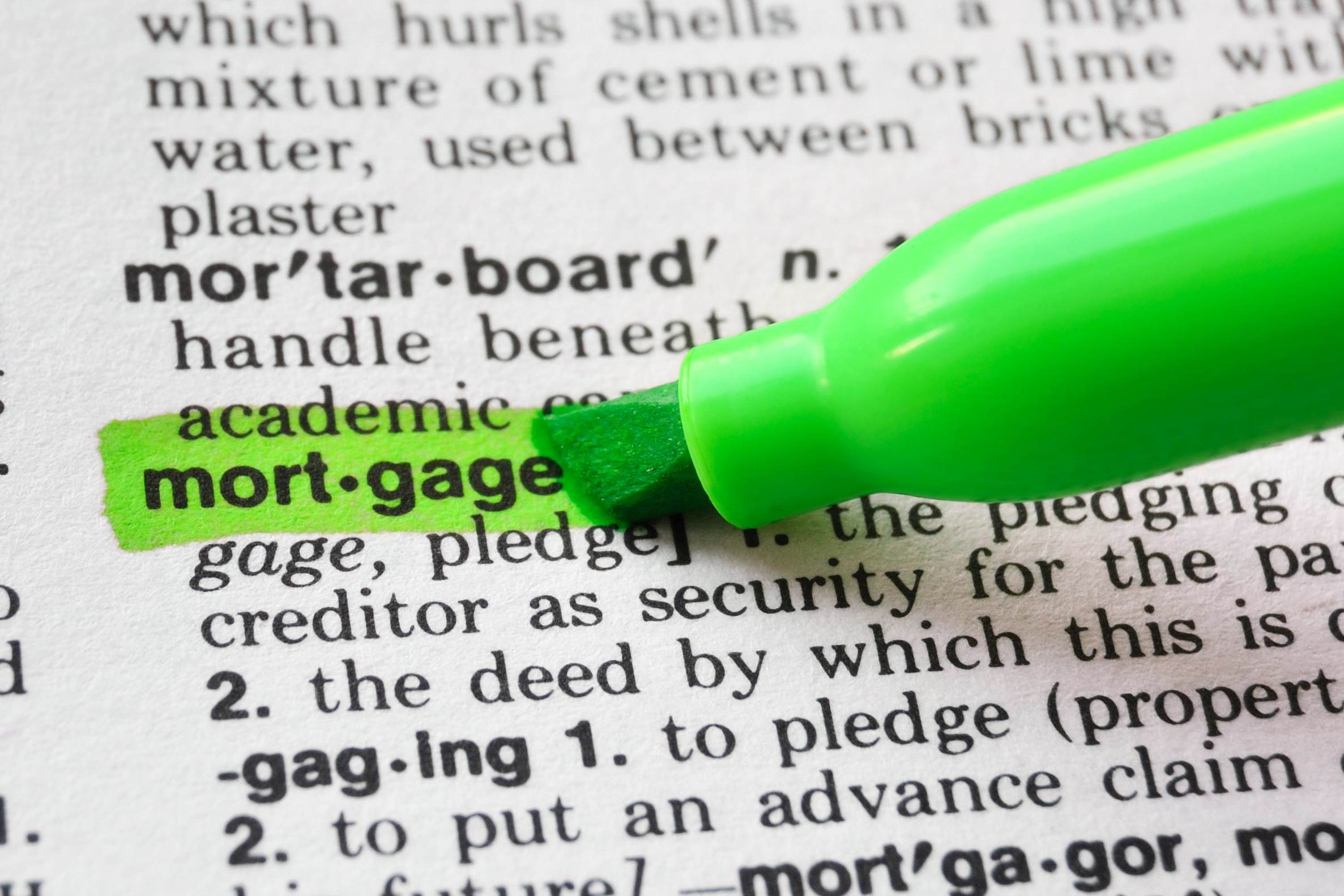 See the definitions of mortgage lending terms.