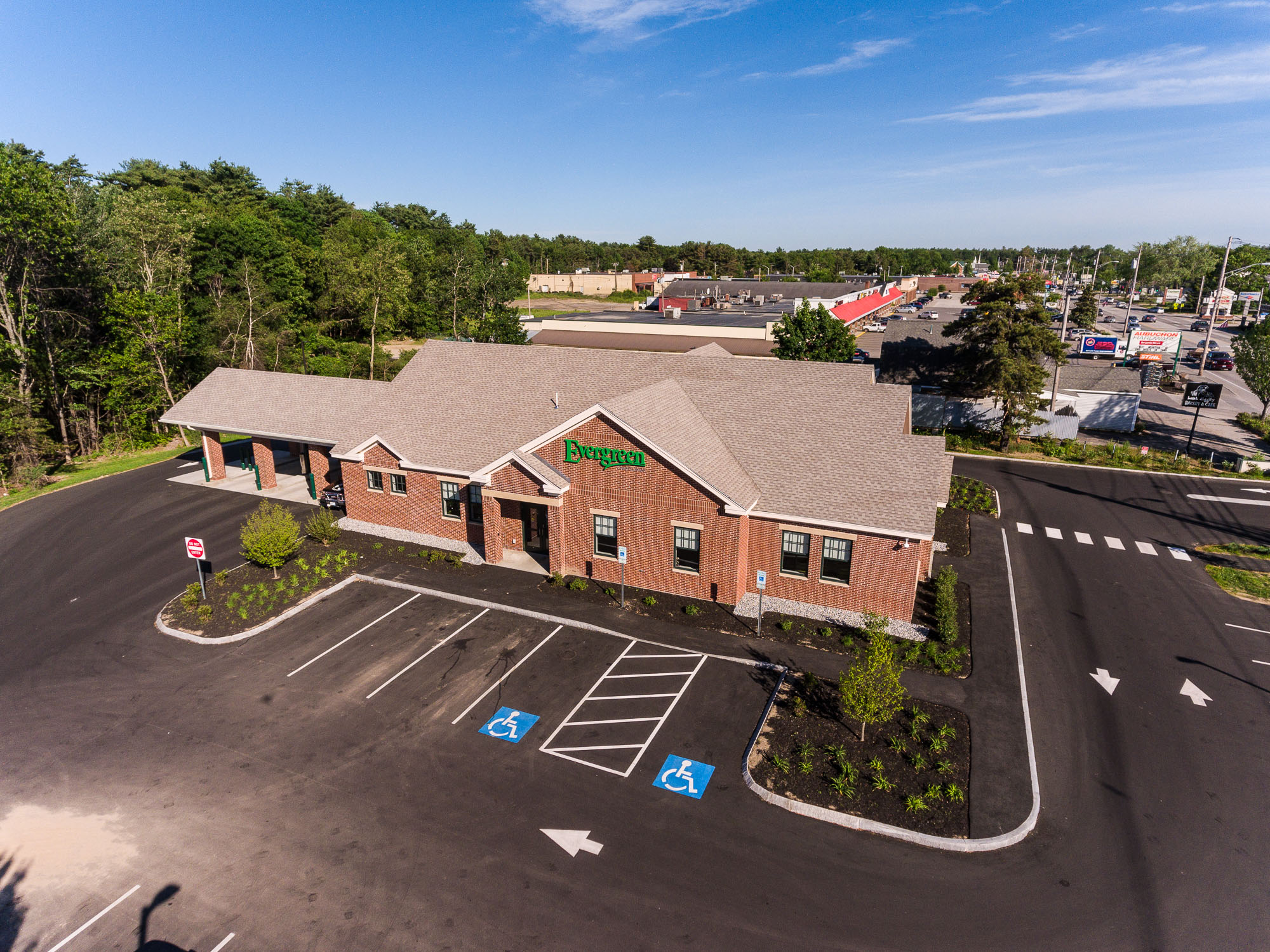 Aerial Photo of Evergreen Credit Union Windham Branch