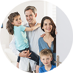 home refinancing link - family with two small children