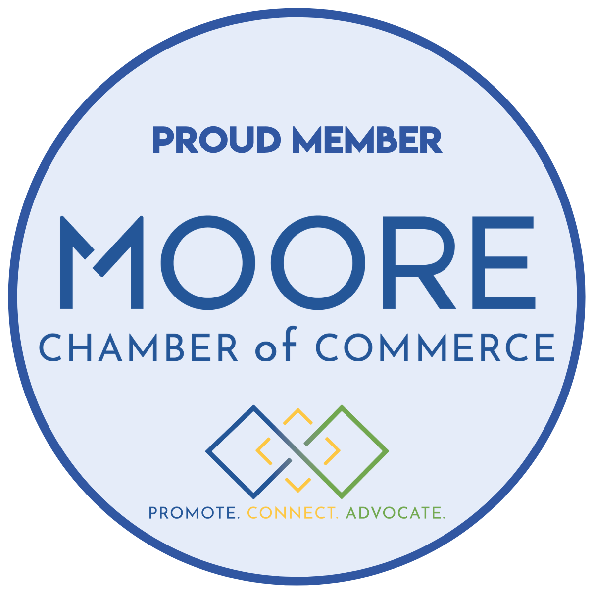 photo of Moore Chamber of Commerce badge