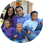 Home buying info link.  African american family with 3 small boys